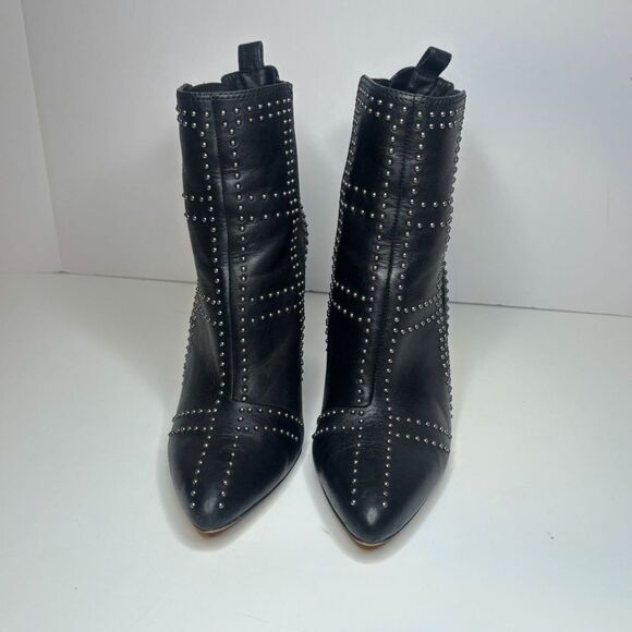 Vince Camuto Basila Studded Leather Ankle Boots Booties Womens Designer Western - Picture 5 of 12